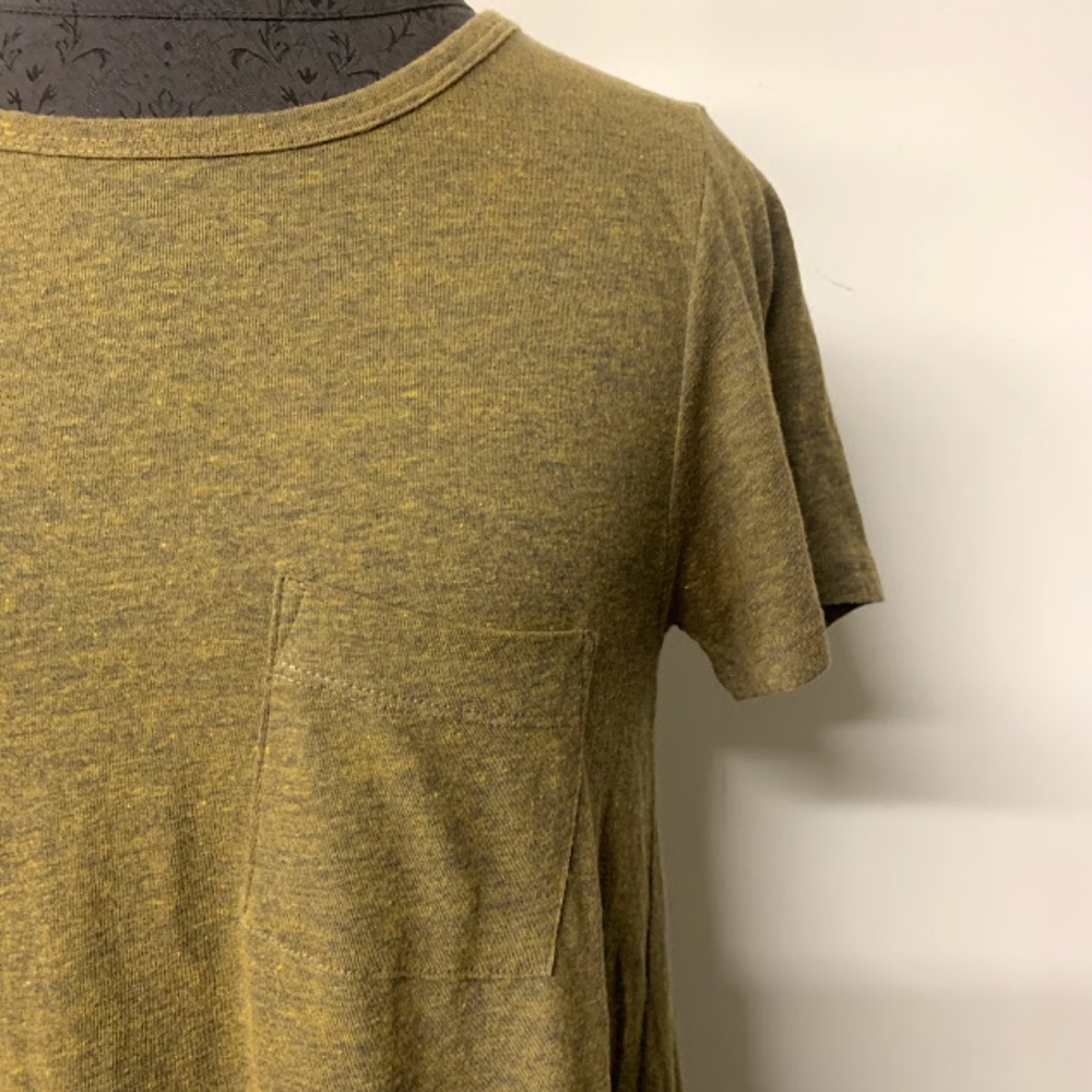 LuLaRoe Heathered Solid Army Green Carly Dress - Picture 3 of 7
